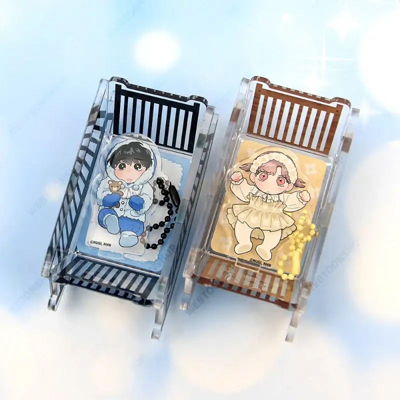 The Northern Duke Needs a Warm Hug - Rocking Crib Acrylic Stand + Charm Set - Webtoon Shop - Acrylic Stand - Harumio