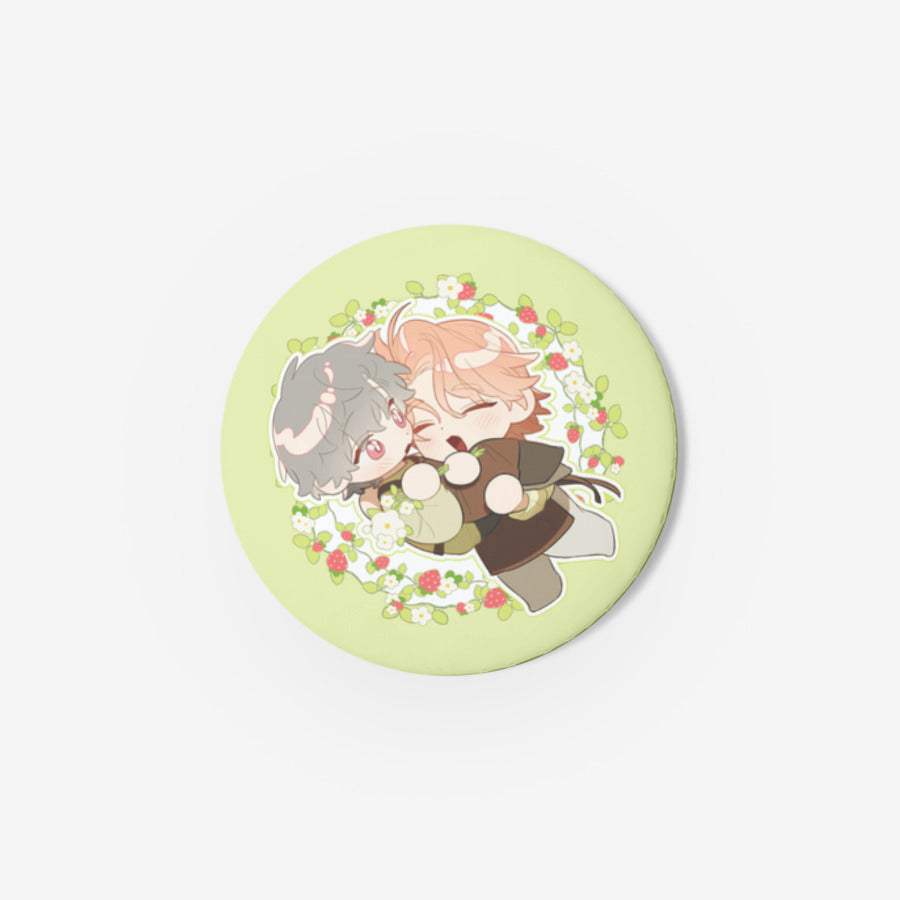 Flowers in the Garden - Garden Flower Pin Button - Marpple Shop - Pin Button - Harumio