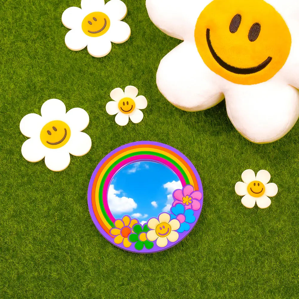 Wiggle Wiggle - Cotton Flower Round Hand Mirror - Wiggle Wiggle - Hand Mirror - Harumio
