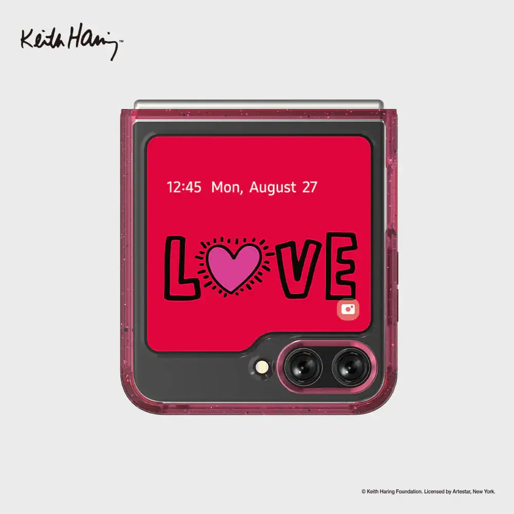 SLBS - Keith Haring Love Eco Lens Case (Galaxy Z Flip5) - SLBS - Home & Living, Accessories - Harumio