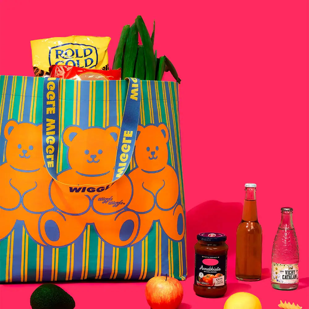 Wiggle Wiggle - Teddy Bear Reusable Shopper Bag (S) - Wiggle Wiggle - Clothing - Harumio