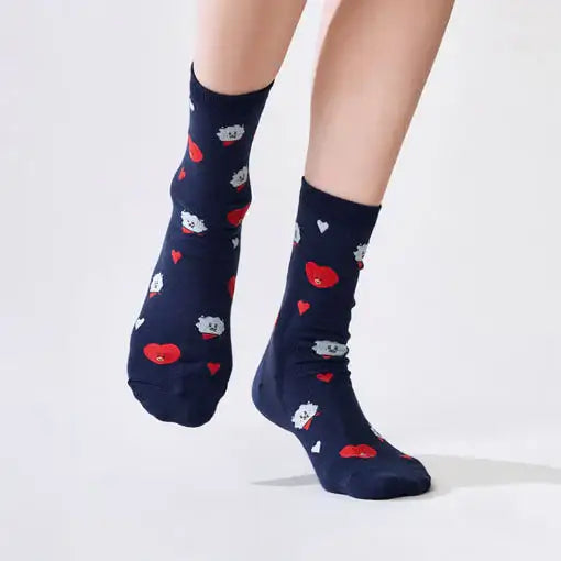 BT21 - Basic Jacquard Socks Love Gift Set (2PCS) - BT21 - Socks - Harumio