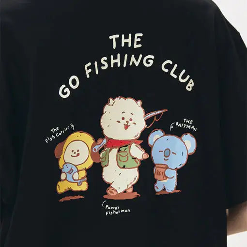 BT21 - The Go Fishing Club Short Sleeve T-Shirt - BT21 - T-Shirt - Harumio