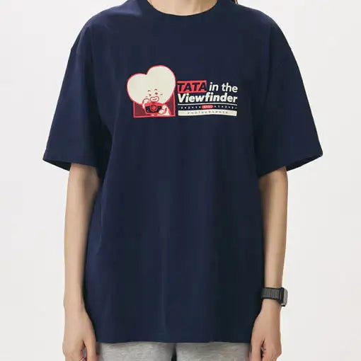 BT21 - TATA in the Viewfinder Short Sleeve T-Shirt - BT21 - T-Shirt - Harumio