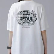 BT21 - Seoul Edition Short Sleeve T-Shirt VER.2 White - Line Friends - T-Shirt - Harumio