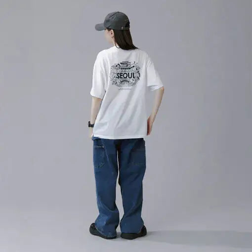 BT21 - Seoul Edition Short Sleeve T-Shirt VER.2 White - Line Friends - T-Shirt - Harumio