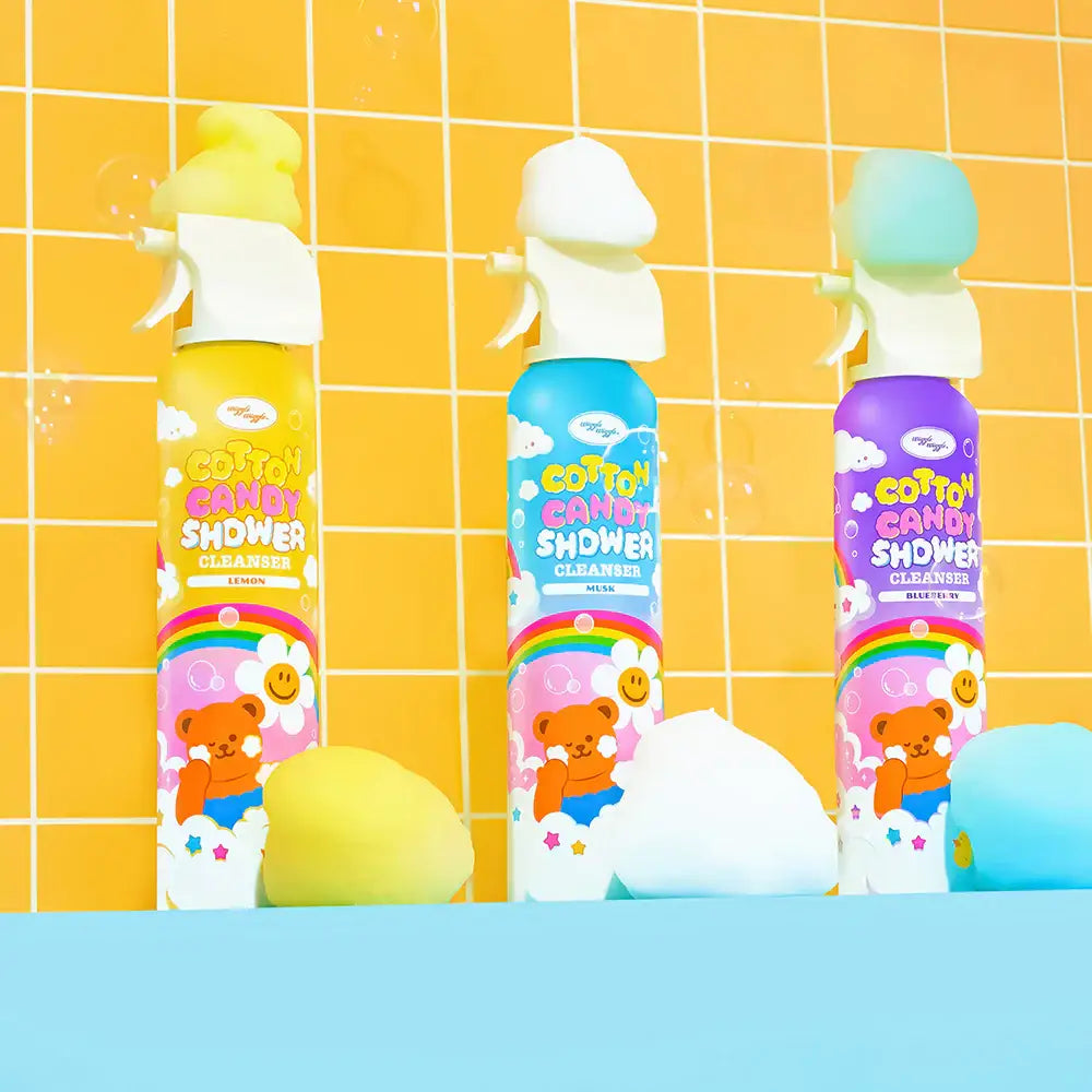 Wiggle Wiggle - Cotton Candy Shower Cleanser Set - Wiggle Wiggle - Shower Cleanser - Harumio