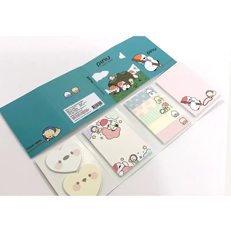Pinu - 4-layer Sticky Memo (Random) - Soone Content - Stationery & Office Supplies - Harumio