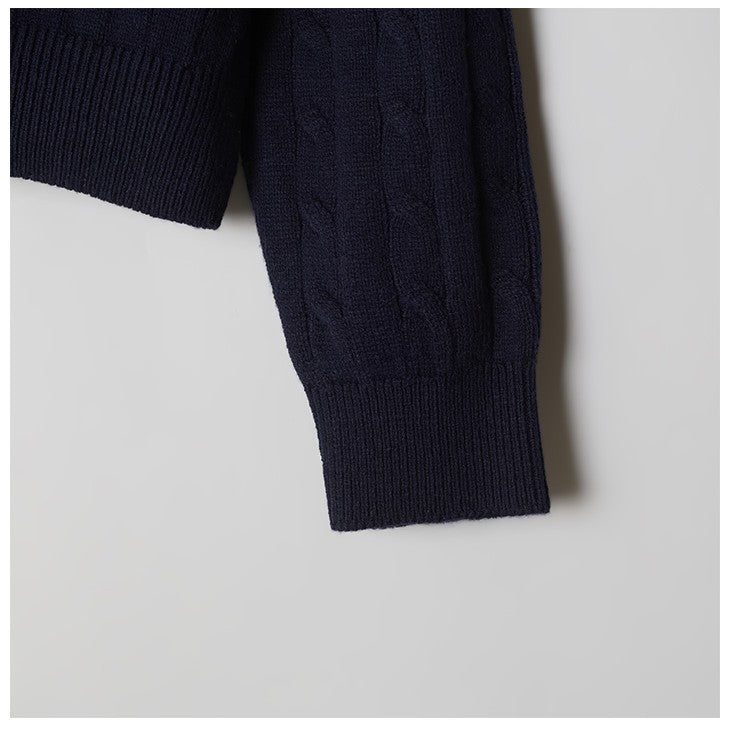 SPAO - Cable V-Neck Sweater (Woody)