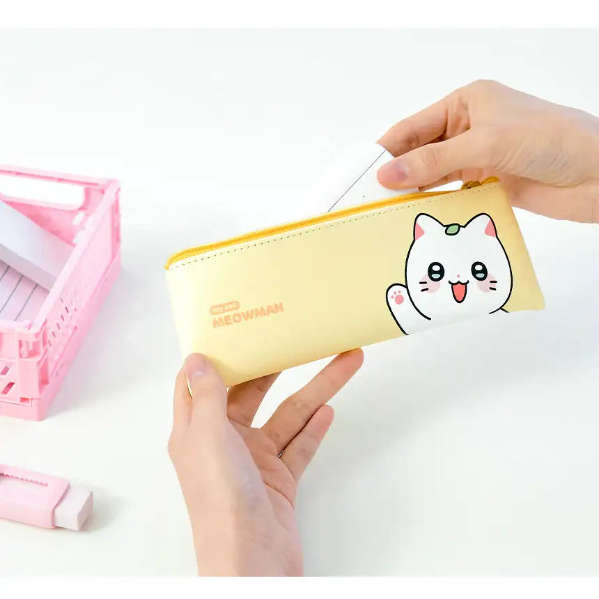 Meow Man - Rectangular Flat Pouch - Webtoon Friends - Home & Living, Accessories - Harumio