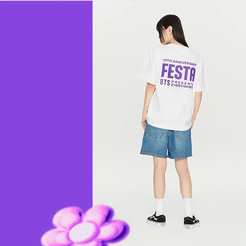 BTS - 10TH FESTA - S/S T-Shirt Logo - BTS - T-Shirts - Harumio