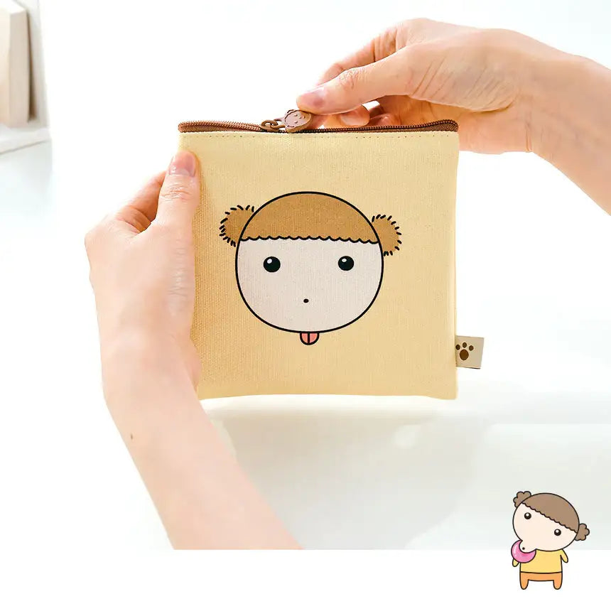 Maru Is a Puppy - Flat Square Pouch - Webtoon Friends - Stationery - Harumio