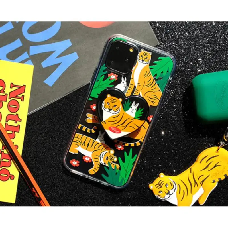 Wiggle Wiggle - iPhone Transparent Case & Heart Griptok Set - Wiggle Wiggle - Phone Case - Harumio