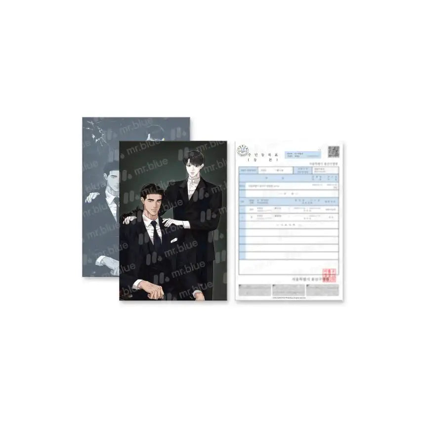 Unusual Families - Photocard & Family Photo Set - Mr. Blue - Photocard - Harumio