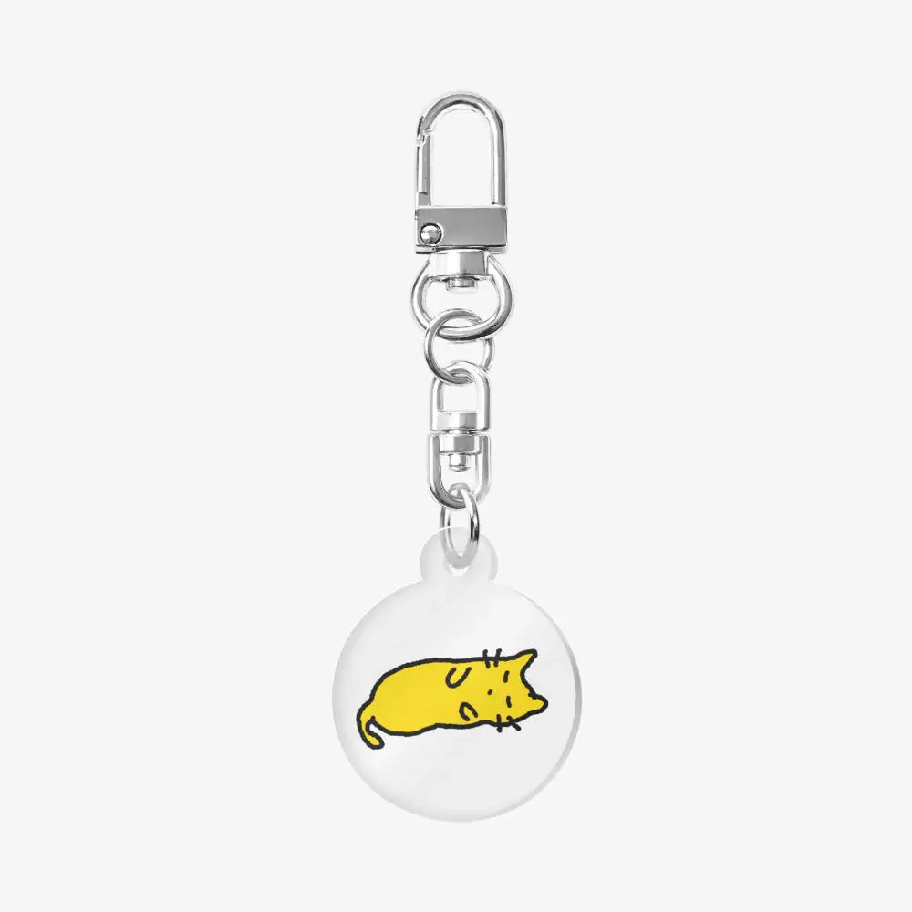 Jimin Kiki - Coo Yellow Meow Round Keyring - Marpple Shop - Keyring - Harumio