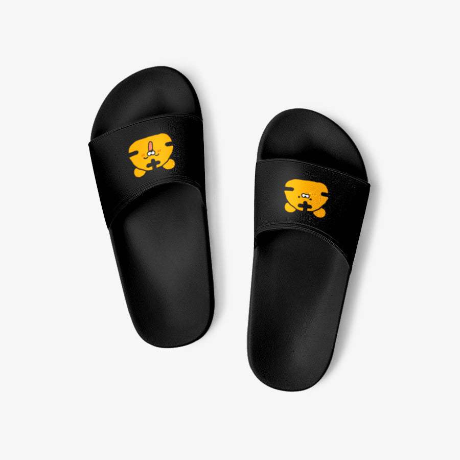 Timid Tiger Coco - Coco Face Slippers (Black) - Marpple Shop - Slipper - Harumio