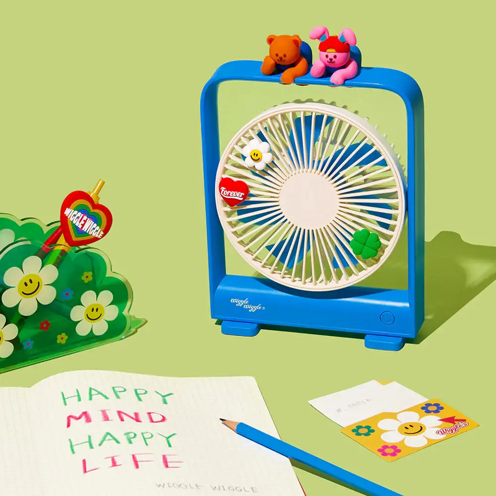 Wiggle Wiggle - Wiggle Friends Custom Desk Fan - Wiggle Wiggle - Desk Fan - Harumio