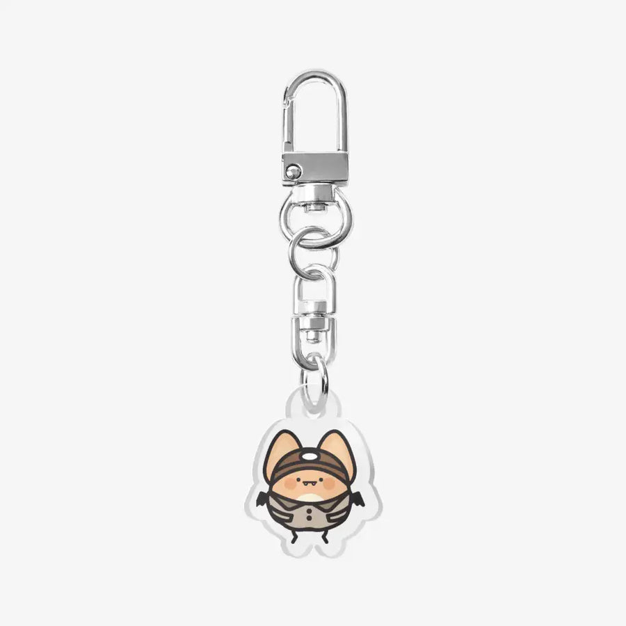 Ponimals - Baby Red Bat Poo Acrylic Keyring - Marpple Shop - Keyring - Harumio