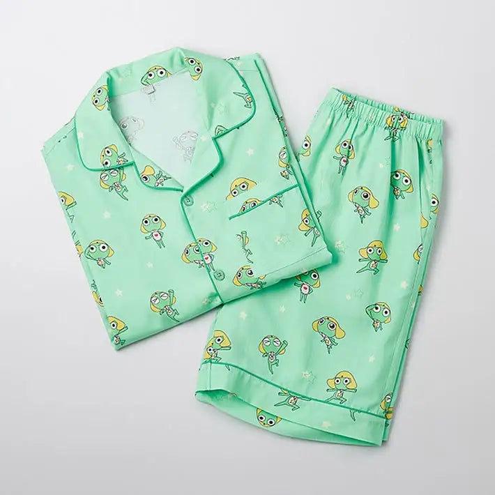 SPAO x Sergeant Frog Keroro - Short Sleeve Pajamas - SPAO - Pajamas - Harumio