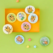 Coco the Timid Tiger - Random Pin Button - Webtoon Friends - Pin Button - Harumio