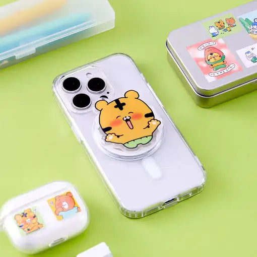 Coco the Timid Tiger - Acrylic Smart Grip - Webtoon Friends - Smart Grip - Harumio