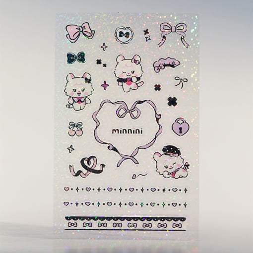 Line Friends - (G)I-DLE Minini Hologram Plate Sticker - Line Friends - Sticker - Harumio