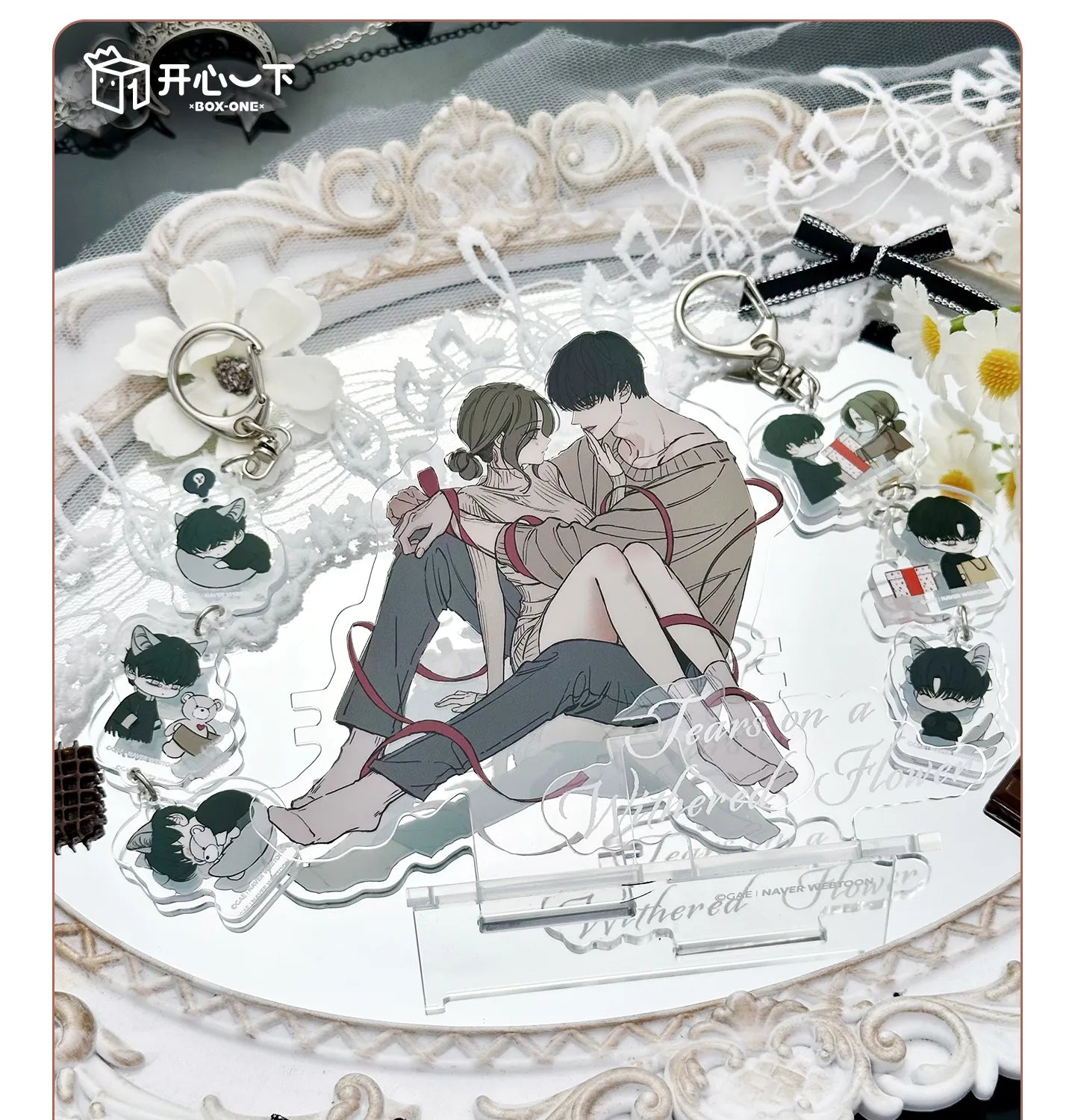 Tears on a Withered Flowers: Rose Diary - Keychain Set