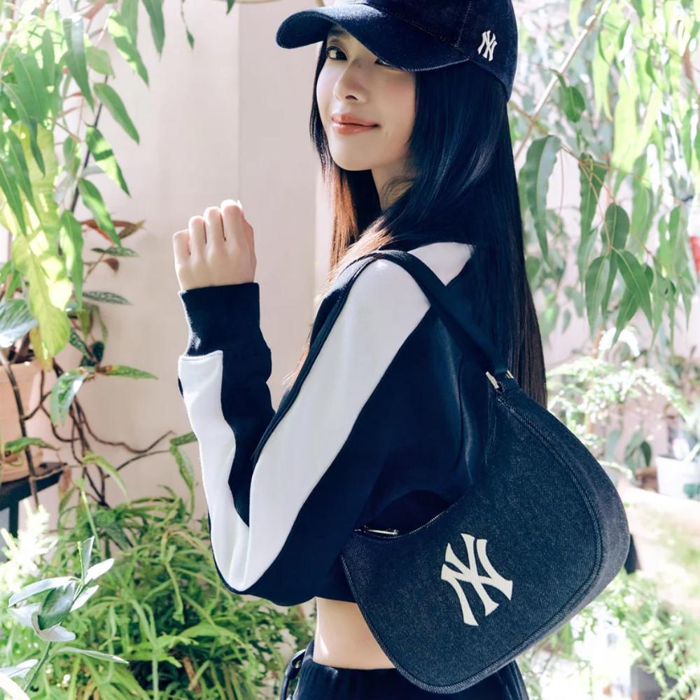 MLB Korea - Basic Denim Hobo Bag