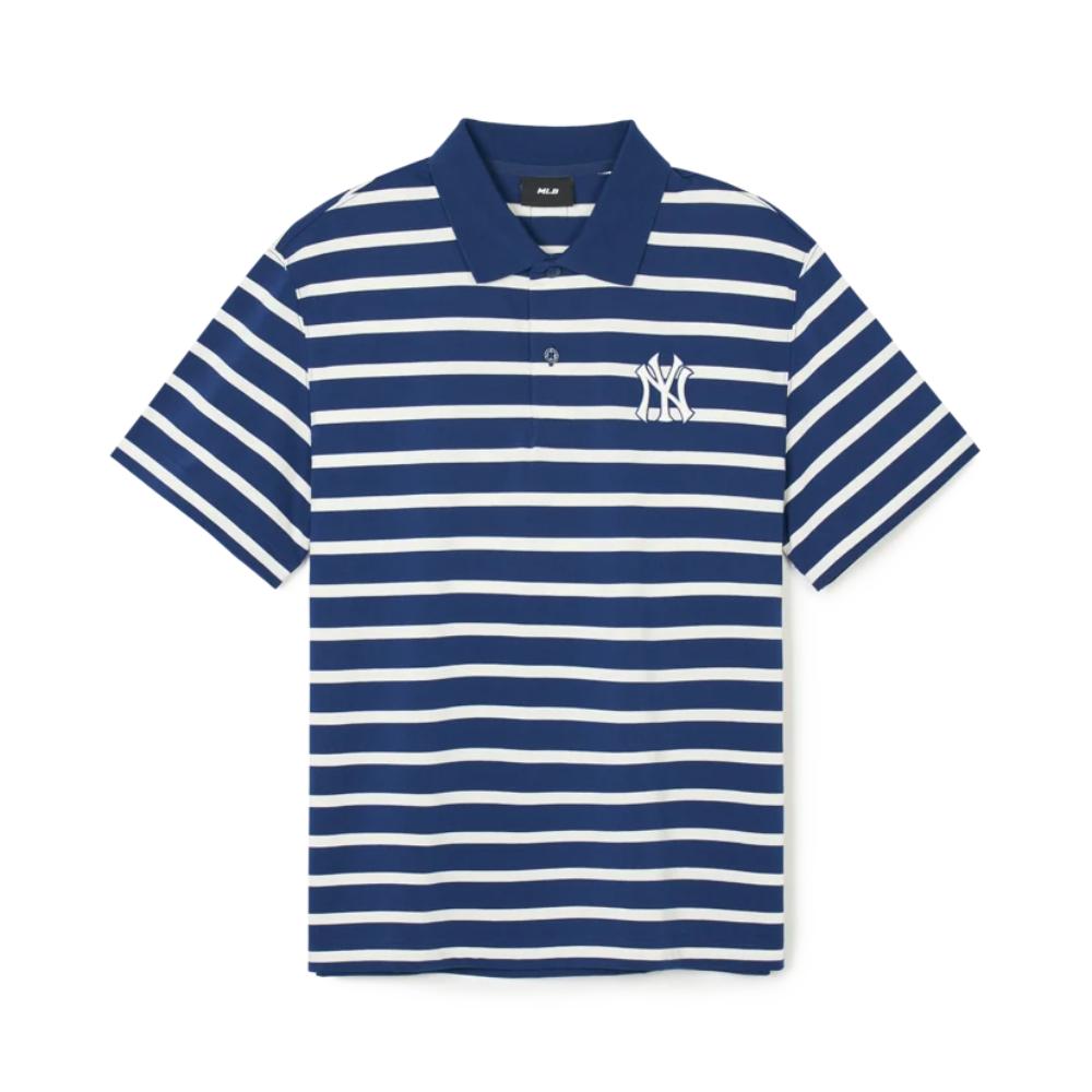 MLB Korea - Varsity Stripe Overfit Collar T-Shirt