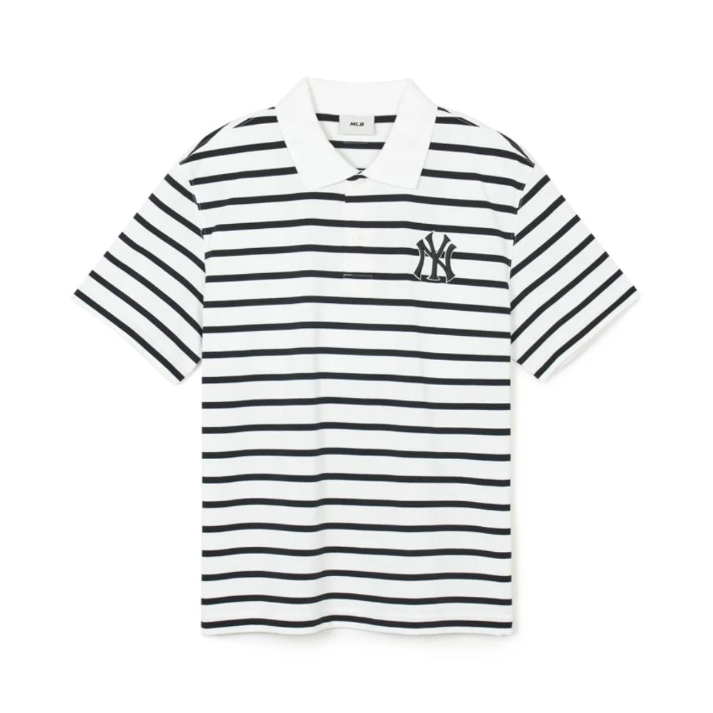 MLB Korea - Varsity Stripe Overfit Collar T-Shirt