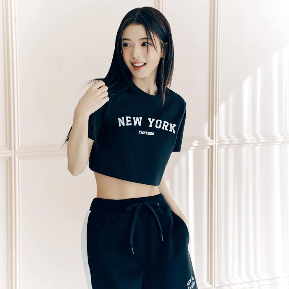 MLB Korea - Women's Varsity Slim Crop Short Sleeve T-Shirt