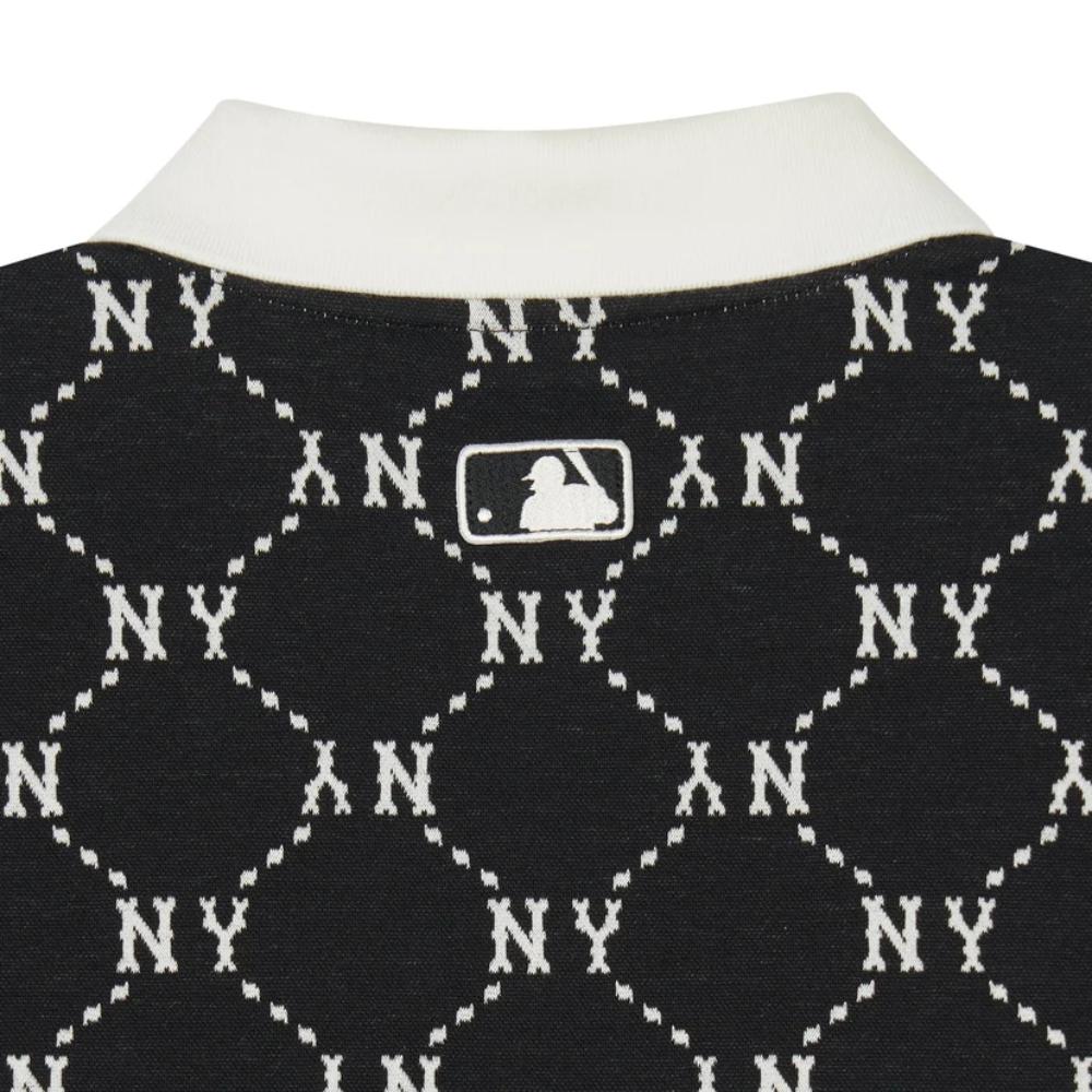 MLB Korea - Women's Diamond Monogram Jacquard Collar T-Shirt