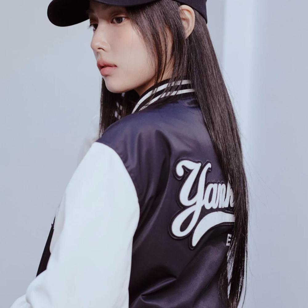 MLB Korea - Women's Nylon Crop Varsity Jacket