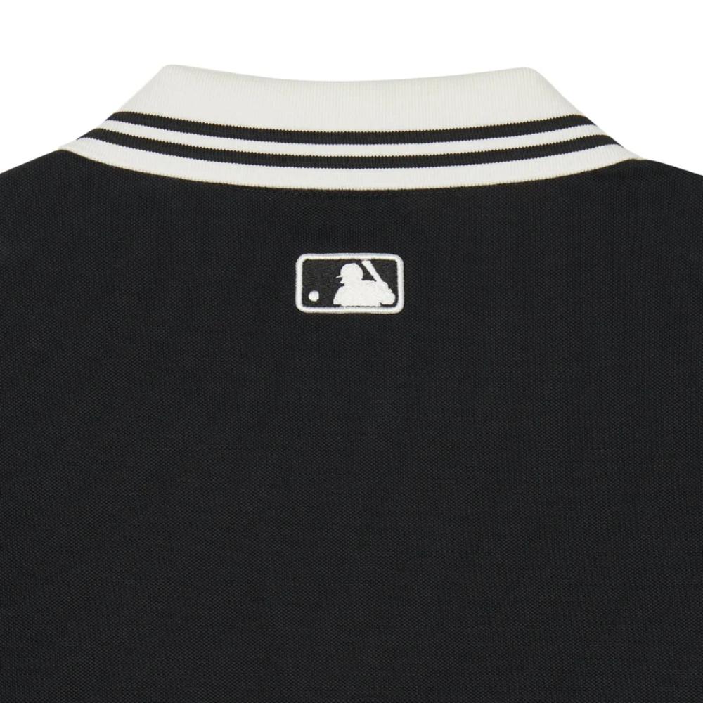 MLB Korea - Women Basic Small Logo Long Sleeve Collar T-Shirt