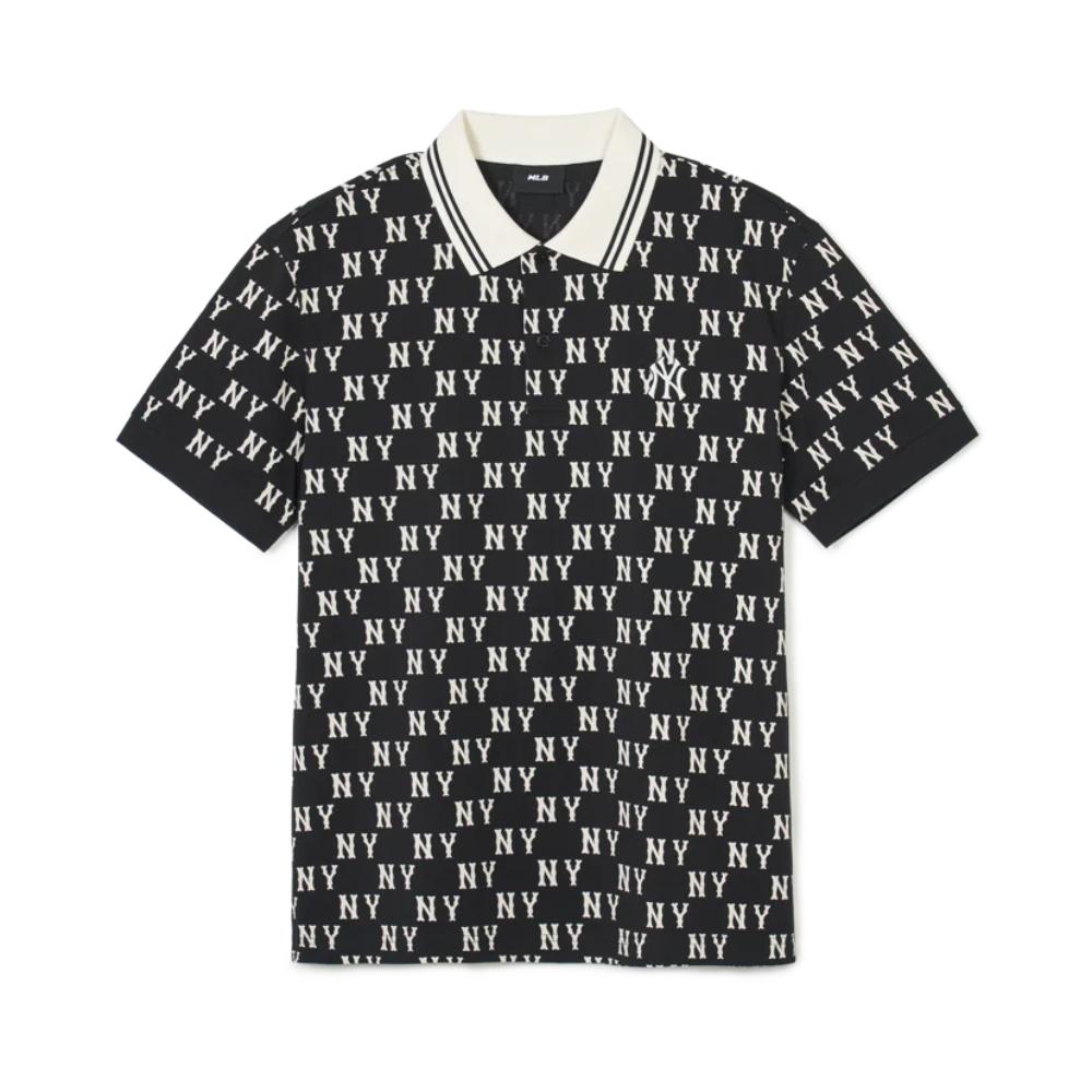 MLB Korea - Classic Monogram Front Pattern Collar T-Shirt
