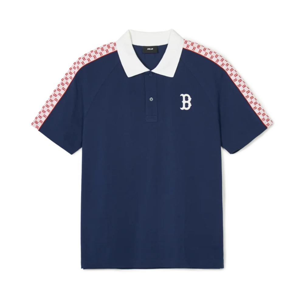 MLB Korea - Monogram Partial Pattern Collar T-Shirt