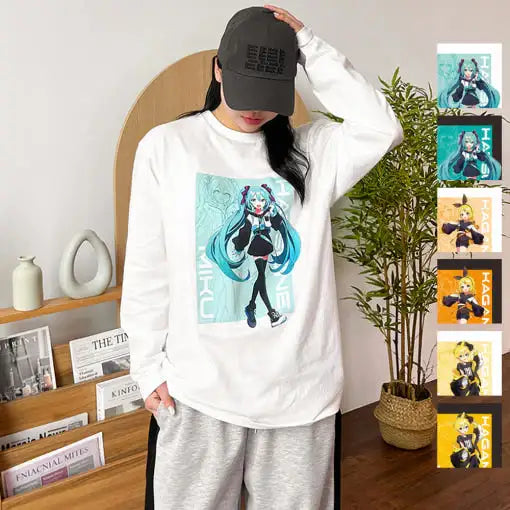 Hatsune Miku - Piapro Characters WE!FLASH Long Sleeve Shirt - Hatsune Miku - Long Sleeve Shirts - Harumio