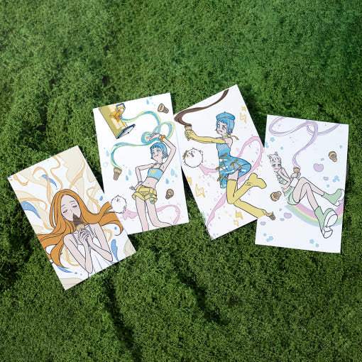 Moonstruck - Fountain Pen Ink & Postcard Set - Webtoon Friends - Ink - Harumio