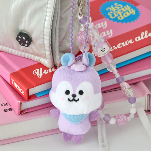 BT21 - BABY PEARL Doll Keychain - Line Friends - Doll Keyring - Harumio