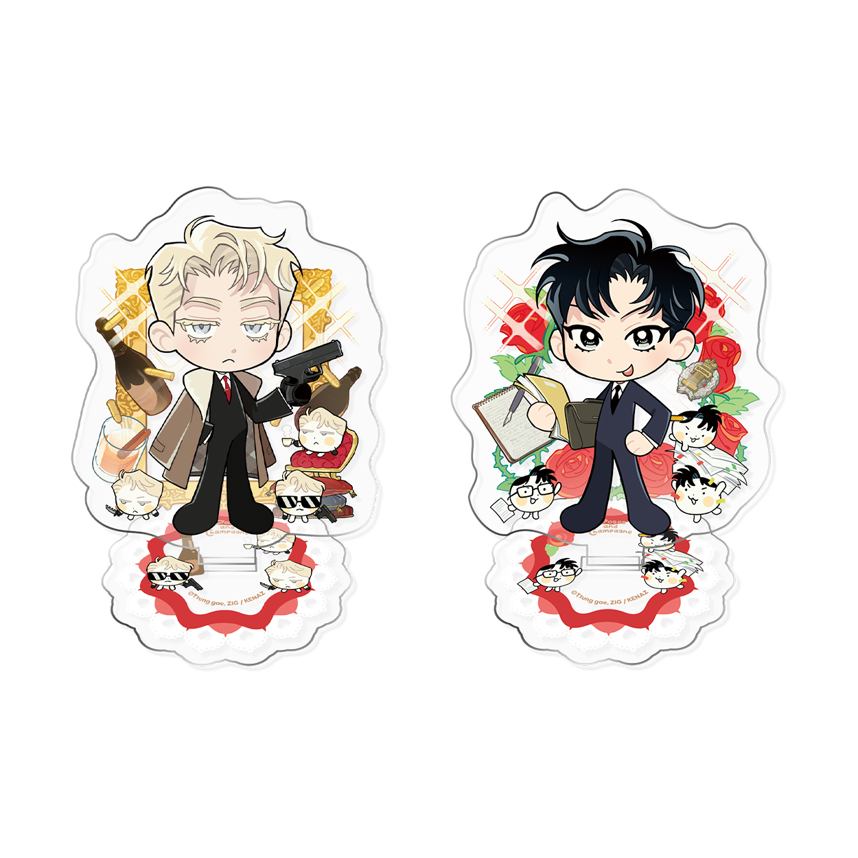 Roses and Champagne - SD Acrylic Stand Set - Himawari Shop - Acrylic Stand - Harumio