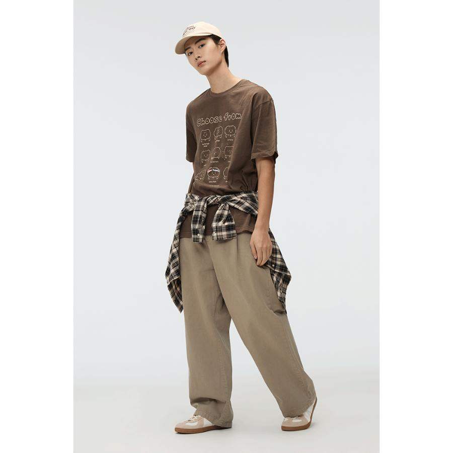 SPAO x Manggeureojin Gom - Choose From Brown Short Sleeve T-Shirt - SPAO - T-shirt - Harumio