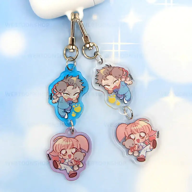Teddy Bear - Acrylic 2-tier Keyring - Webtoon Shop - Acrylic Keyring - Harumio