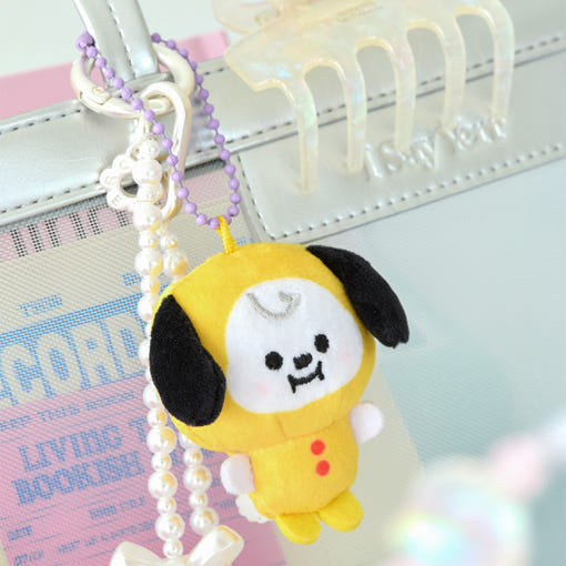 BT21 - BABY PEARL Doll Keychain - Line Friends - Doll Keyring - Harumio