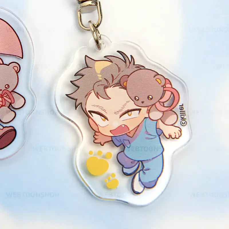 Teddy Bear - Acrylic Keyring (Double-sided) - Webtoon Shop - Acrylic Keyring - Harumio