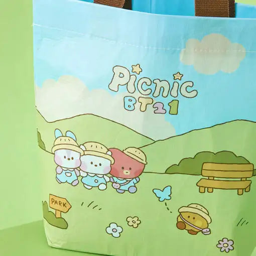 BT21 - Mini Picnic Mate Reusable Bag (M) - LINE FRIENDS - Bag - Harumio