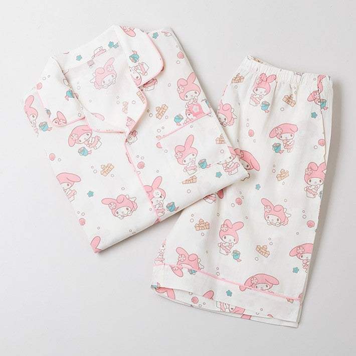 SPAO x Sanrio Characters - Short Sleeve Pajamas Set (Pink) - SPAO - Pajamas - Harumio