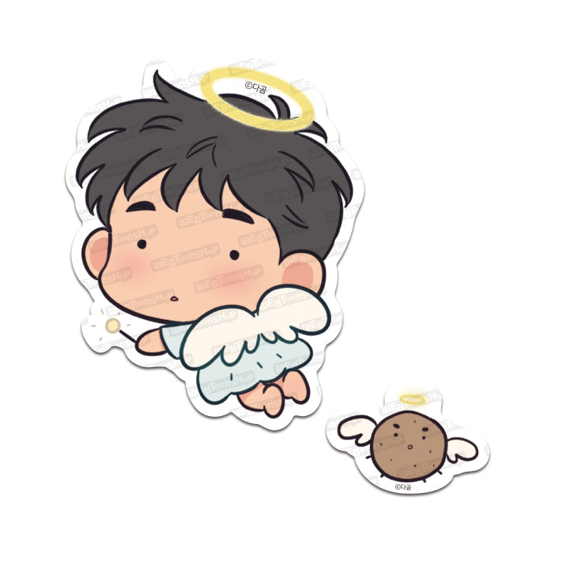 The Sacred Serpent's Seduction - Big Cut-Out Sticker Set (Angel Demon Set)