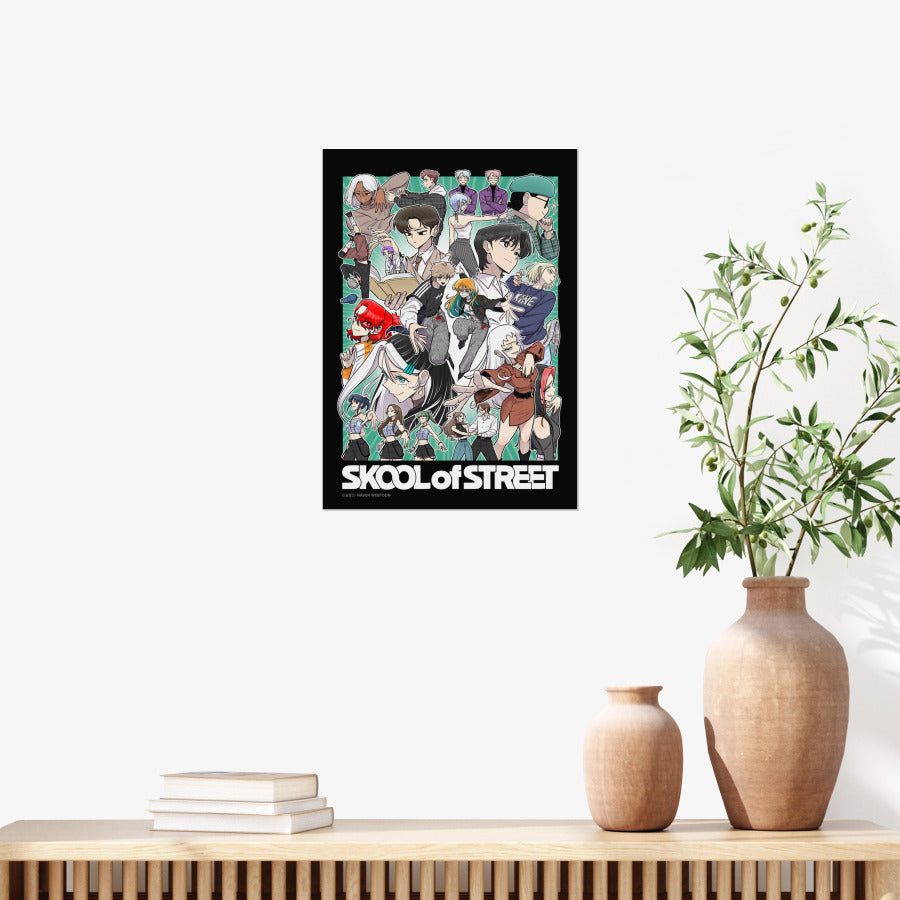 Skool of Street - Group Illustration A3 Poster