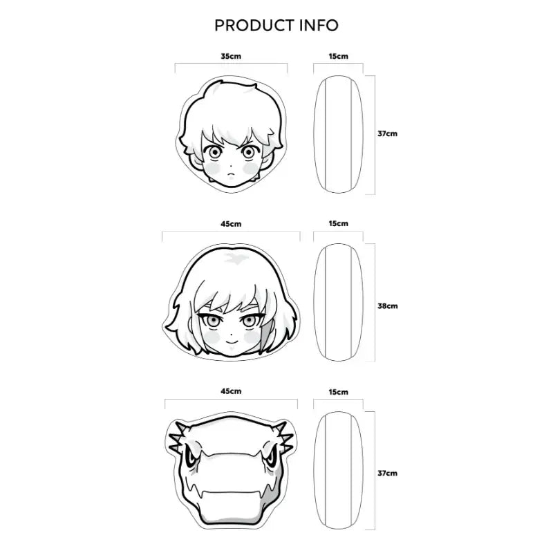 Tower of God - Face Cushion - Webtoon Friends - Face Cushion - Harumio
