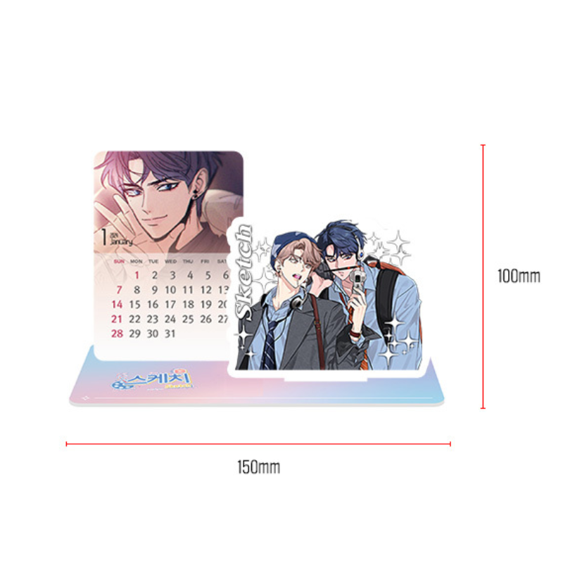 Sketch 2024 Photo Card Calendar Acrylic Stand